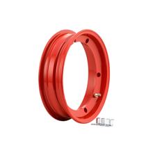 SIP Legal 2.0 2.50 Ø 10 pollici alluminio rosso KBA 53463 per Vespa 50-125, PV, ET3, PK, S, XL, XL2, 125 GT-TS, 150 GL, GS VS5T, Sprint, V, T4, Rally, PX, PE, Lusso, T5, Cosa, LML Star, DLX, Deluxe 2T, 4T