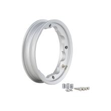 Llanta sin cámara SIP Legal 2.10 pulgadas de aluminio plateado mate KBA 50164 para Lambretta 125-200 ccm