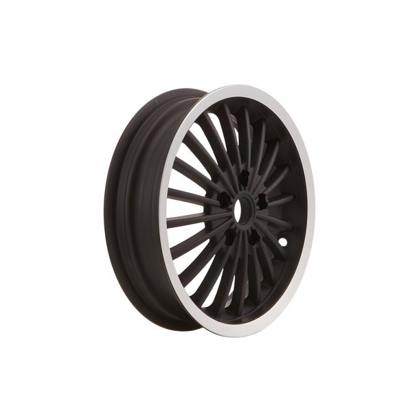SIP Legal 3.00 Ø 12 inch aluminium zwart gepolijst KBA 50336 velg voor Vespa GTS, GTS Super, GTV, GT 60, GT, GT L 125-300ccm