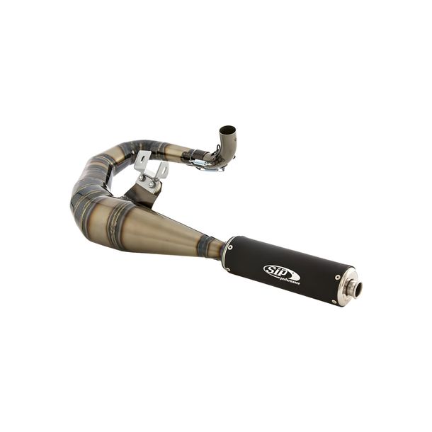 Escape de carreras SIP Performance 2.0 de acero y aluminio negro mate para Vespa 125 GT, GTR, TS, 150 GL, Sprint, V, PX80-150, PE, Lusso, Cosa 1