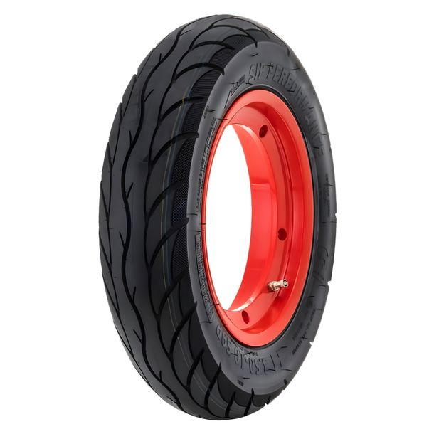 Komplettrad SIP Performance 3.50-10 Aluminium rot Ø 10 Zoll KBA 50163 für Vespa