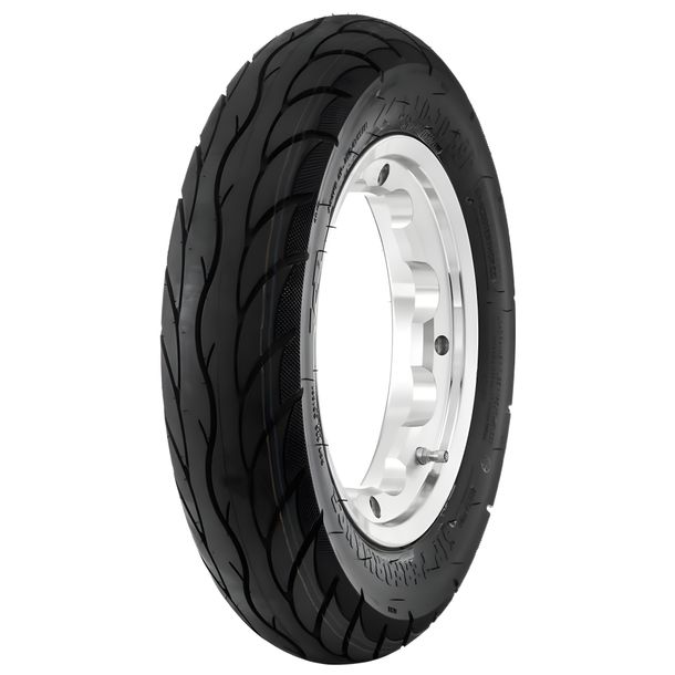 Complete wheel SIP Performance 3.50-10 59P TL, TT Aluminium polished for Lambretta 125-200ccm