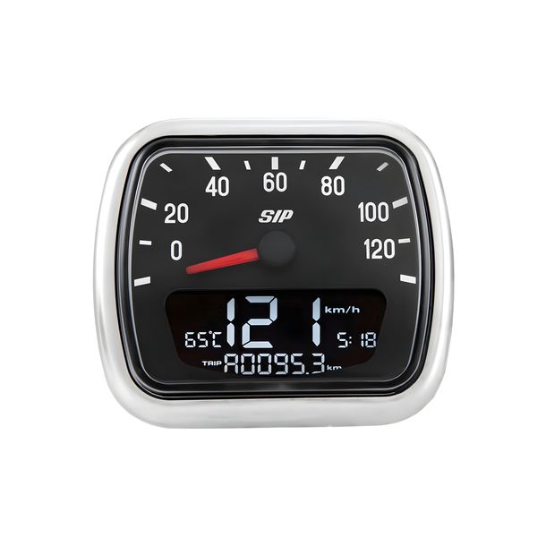 Drehzahlmesser / Tacho SIP Performance 2.0 schwarz digital / analog 120 km/h 12.000 U/min für Vespa 125 V30-33, VM, VN, ACMA, 150 VL