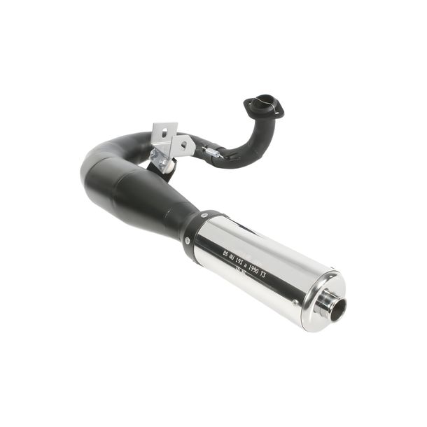 SIP Performance EVO NT Exhaust System for Vespa T5, Steel, Black, Stainless Steel Silencer, lefthand, wide tire compatible