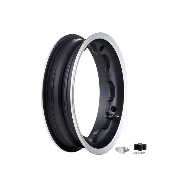 Cerchio Tubeless Pneumatico Largo SIP Performance 2.50 Ø 10 Pollici Alluminio nero opaco per Lambretta