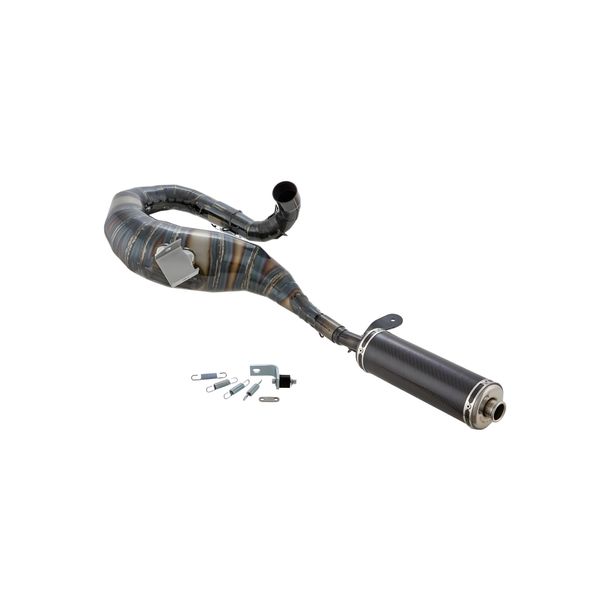 Rennauspuff SIP Performance 2.0 Stahl, Carbon Dämpfer für Vespa 200 Rally, P200E, PX 200 E Lusso, 1998, MY, Cosa 1