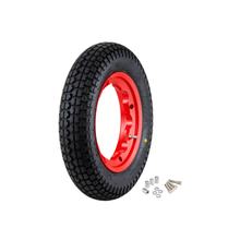 Roue complète SIP Performance Classic 3.50-10 59P TL, TT aluminium rouge KBA 50164 pour Lambretta 125-200ccm