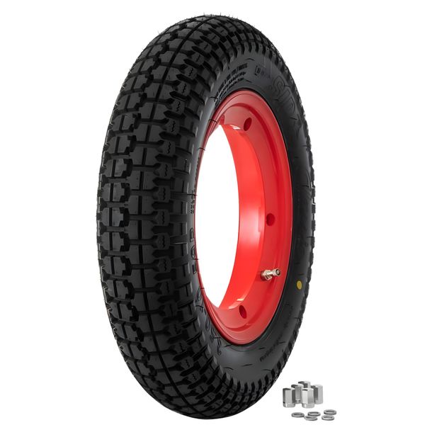 Komplettrad SIP Performance Classic 3.50-10 Aluminium rot Ø 10 Zoll, KBA 51612 für Vespa