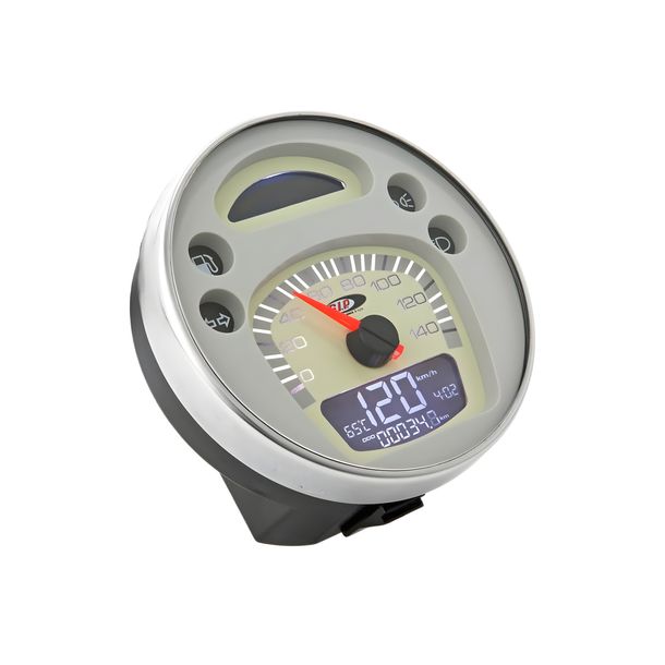 Tachometer/Speedometer SIP Performance 2.0 stainless steel 140 km/h 14,000 rpm for Vespa PX80-200 E Lusso 1998 MY 2011