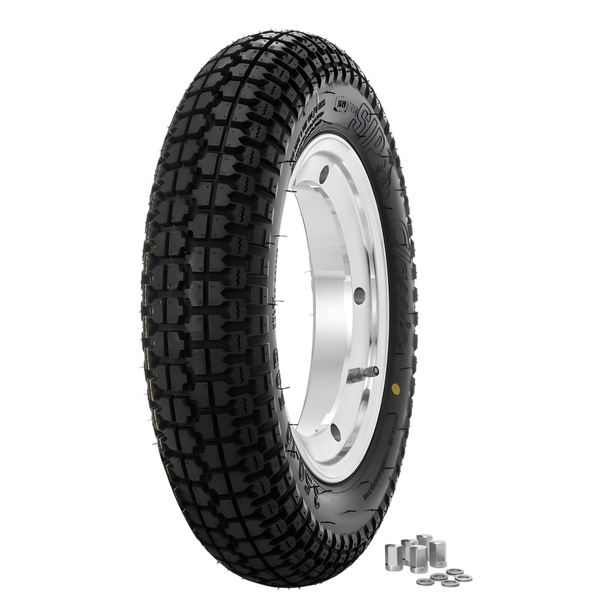 Roue complète SIP Performance Classic 3.50-10 en aluminium poli Ø 10 pouces KBA 51612 pour Vespa
