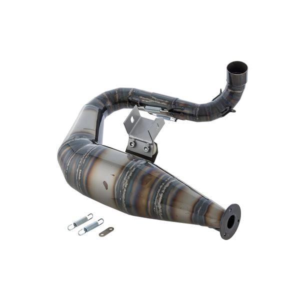 Scarico racing SIP Performance 2.0 in acciaio verniciato trasparente per Vespa 200 Rally, P200E, PX 200 E Lusso, 1998, MY, Cosa 1