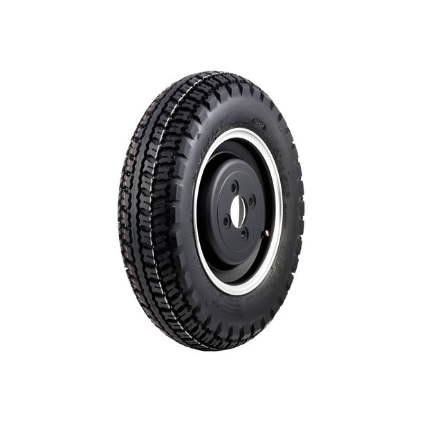 Komplettrad SIP Performance Classic 3.50-8 Aluminium schwarz Ø 8 Zoll für Vespa 98, 125 V1-30, VM, VN, VNA, VNB, 150 VL, VB1, VBA, VBB