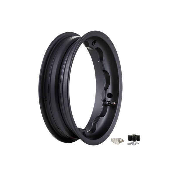 Tubeless wide tire SIP Performance 2.50 Ø 10 inch aluminum matt black for Lambretta