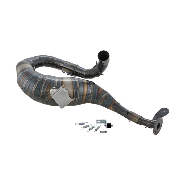 SIP Performance 2.0 steel racing exhaust clear painted for Vespa P200E, PX200 E, Lusso, 1998, MY, Cosa 1 200