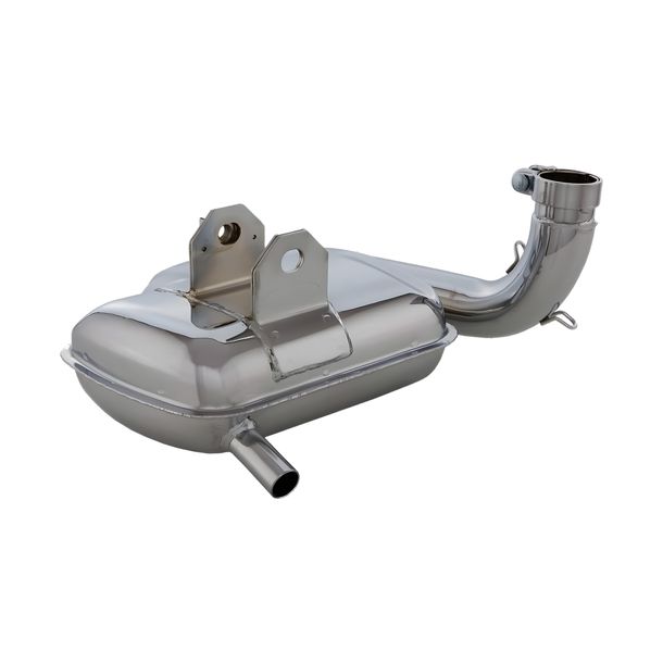Colector grande de escape SIP Performance ROAD 2.0 de acero cromado para Vespa 125 VNA-TS, 150 VBA-Sprint, PX80-150, PE, Lusso