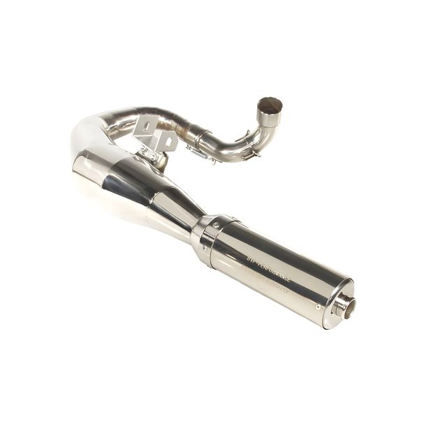 Rennauspuff SIP Performance Edelstahl poliert für Vespa 200 Rally, P200E, PX200 E, Lusso bis 1994, Cosa 1 200