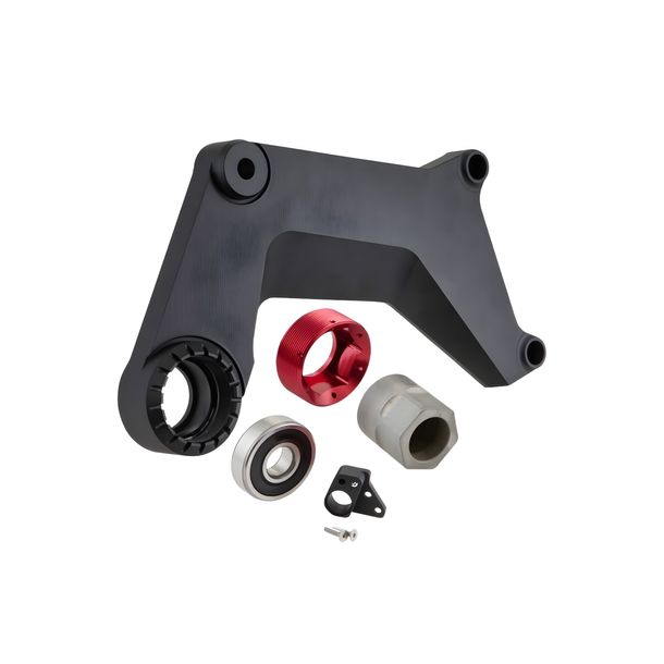 SIP-serie Pordoi zwenkarm voor PORDOI race-uitlaat, aluminium, matzwart, voor Vespa GTS, GTS Super, GTV 125-300ccm
