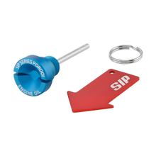 SIP Series Pordoi aluminum CNC blue matt oil filler plug for Vespa GTS Super 125cc 4T LC Euro 3