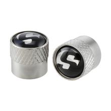 Ventilkappen SIP Series Pordoi schwarz / silber, Paar