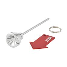Šroub pro nalévání oleje SIP Series Pordoi Aluminium CNC chrom pro Vespa LX, S 3V i.e. 125-150ccm 4T AC