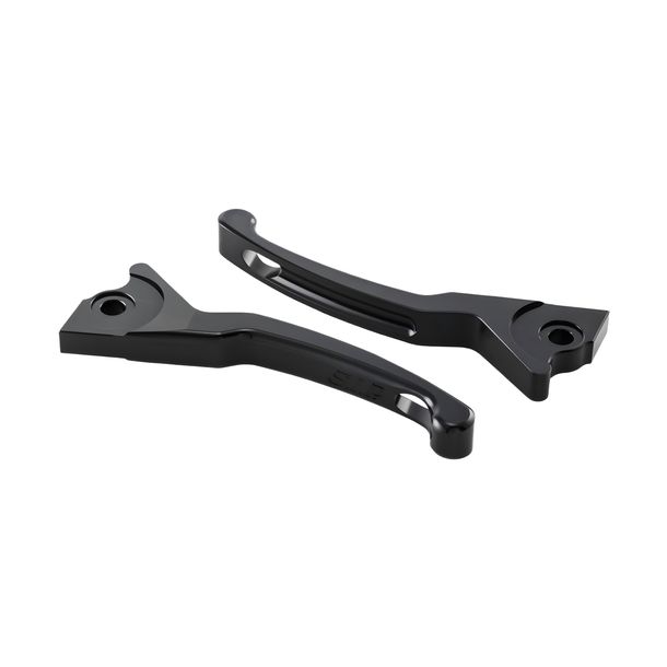 SIP Series Pordoi Shorty Aluminum CNC Black Brake Lever Set for Vespa GTS, GTS Super, GTV, GT 60, GT, GT L 125-300cc