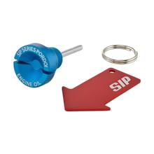 Šroub pro dolévání oleje do motoru SIP Series Pordoi Aluminium CNC matná modrá pro Vespa ET4, LX, LXV, S, GTS, GTS Super, GTV, GT 60, GT, GT L 125-300ccm