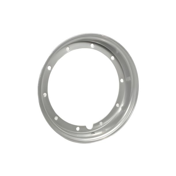 Demi-jante large SIP Spareparts 2.10 Ø 10 pouces argentée pour Vespa 50-125, PV, ET3, PK, S, XL, XL2, 125 GT-TS, 150 GL, GS VS5T, Sprint, V, T4, Rally, PX, PE, Lusso, T5, LML Star, DLX, Deluxe 2T, 4T