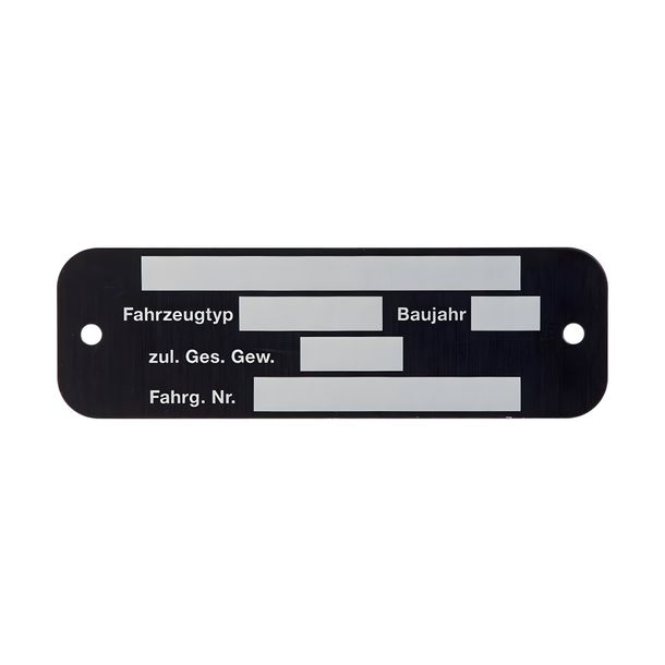 Etiqueta identificativa PIAGGIO & CO. Genova SIP Spareparts 80x25x0,6mm Aluminio grabado para Vespa todos los modelos alemanes 1967, todos los modelos italianos.