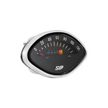 Tachometer SIP Spareparts muschelförmig Ø 112x69mm chrom für Vespa 125 GT, 150 VBA, VBB, GL, GS, Sprint, 160 GS, 180 SS