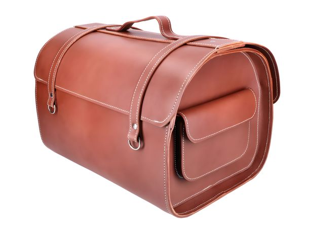 Coffre supérieur SIP Style Classic 380x270x260mm Cuir véritable tobacco braun pour LML Bella Belladonna 1 RV, Vespa Classic V1T V31T GS VS3T VS5T DLX Deluxe