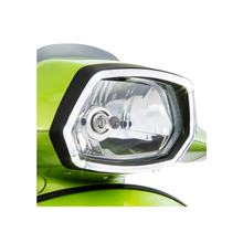 Bague de phare style SIP LED, anneau lumineux noir brillant avec homologation E pour Vespa Sprint 50ccm 2T, 4T 2013-2018