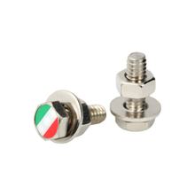 Vis de fixation de plaque d'immatriculation SIP Style M6x20mm chromée avec écrou pour Aprilia Mini RX Entry, Mojito 1 Quasar 1, Benelli BN K2, TNT, Tornado Naked CBS, Fantic