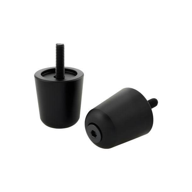 Contrepoids de guidon SIP Style 35x31mm noir mat pour Vespa GTS, GTS Super, GTV, GT 60, GT, GT L 125-300ccm