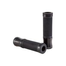 Griffgummis SIP Style Aluminium 128mm Ø 22/24mm schwarz glänzend für Vespa GTS, GTS Super, GT, GT L 125-300ccm