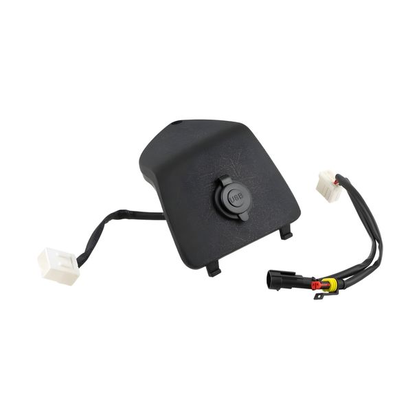 Cache-bagages SIP Style gauche noir avec USB pour Vespa GTS, GTS Super, GTV, GT 60, GT, GT L 125-300ccm
