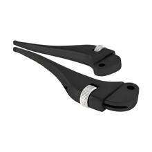 Jeu de leviers d'embrayage et de frein SIP Style Aluminium noir pour Vespa 50-125, PV, ET3, PK, S, XL, 125 VNA–TS, 150VBA-T4, 160 GS, 180 SS, Rally, PX80-200, PE, Lusso