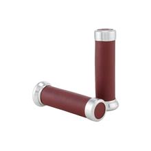 Griffgummis SIP Style 130mm Ø 22/25mm Kunstleder rot für Vespa ET2, ET4, LX, LXV, S, Primavera, Sprint 50-150ccm
