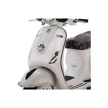 Monoschlitzrohr SIP Style Beinschild schwarz Paar für Vespa LX, LXV, S 50-150ccm
