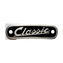 Embleem Zadelbank SIP Style CLASSIC 66x18mm Aluminium voor Piaggio Ape Calessino Diesel TM AC, Vespa Classic V1T PK S Elestart V9X1T V9B1T 1 GS VS1T 1 XL