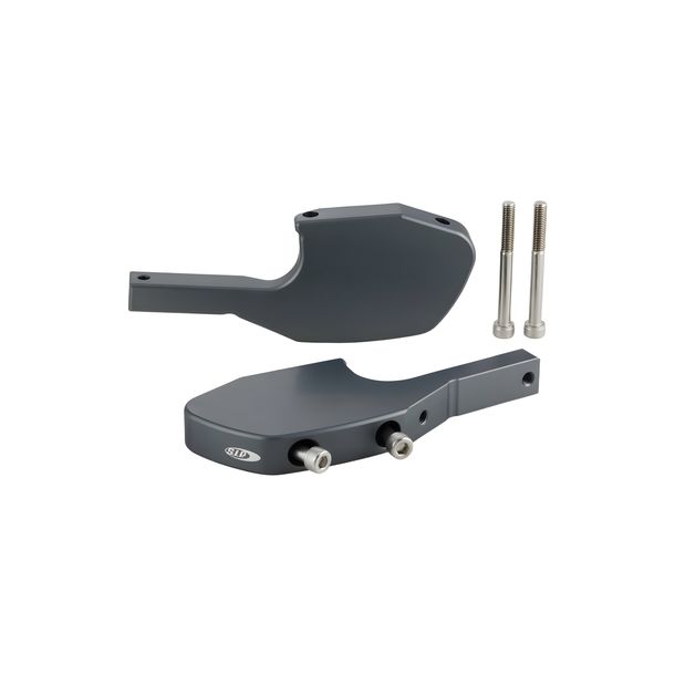 Footrest Adapter SIP Style Passenger Aluminium CNC matte grey for Vespa GTS, GTS Super, GTV, GT 60, GT, GT L 125-300ccm