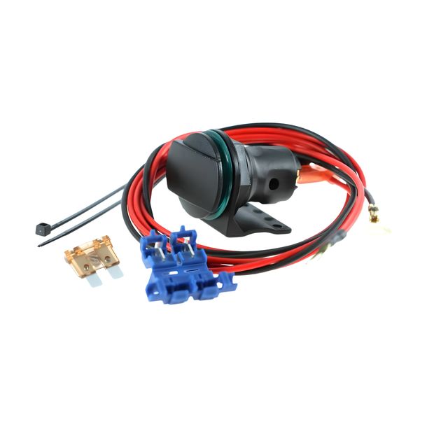 Cigarette Lighter Standard Socket SIP Style 12 Volt Flush Mount incl. Multi-Holder for Vespa GTS Super Tech i.e. i.e. 3V 4V Sport Touring HPE 125 - 300