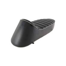 Sitzbank SIP Style Longtail schwarz abgesteppt, Keder grau für Vespa 50-125, PV, ET3