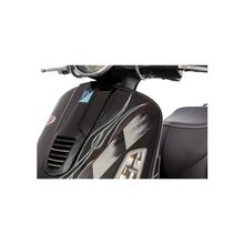 Monoschlitzrohr SIP Style Beinschild Kunststoff schwarz matt für Vespa GTS, GTS Super, GTV, GT 60, GT, GT L 125-300ccm 2019