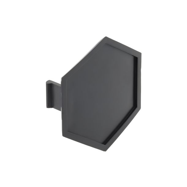 Grundplatte SIP Style 6-Eck Emblem Kaskade 32x37mm schwarz für Vespa PK50-125 XL, XL2, PX80-200E, Lusso, 1998, T5