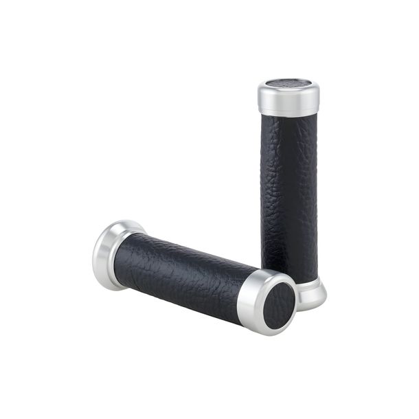 Poignées noires en cuir synthétique SIP Style 120 mm Ø 22/25 mm pour Vespa ET2, ET4, LX, LXV, S, Primavera, Sprint 50-150ccm