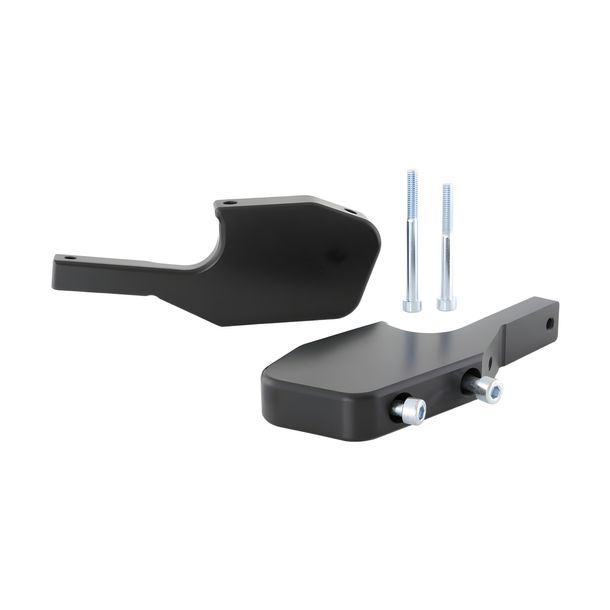 SIP Style Sozius aluminium CNC black glossy footrest adapter for Vespa GTS, GTS Super, GTV, GT 60, GT, GT L 125-300ccm