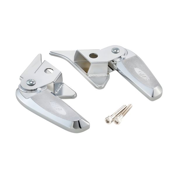 Repose-pieds pliables SIP Style en aluminium chromé pour Vespa Primavera, Sprint 50-150cc 2T, 4T AC