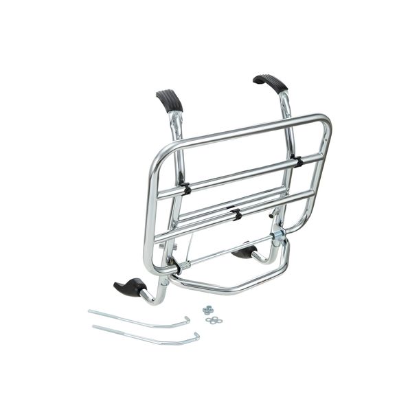 Porte-bagages avant SIP Style Vespa Cosa 1, 2 25x37cm pliable chromé pour Vespa Cosa 1, 2 125-200