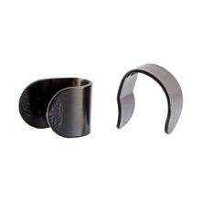 Klammer SIP Style Gummi Beinschild Stahl schwarz für Vespa 50-125 PV ET3