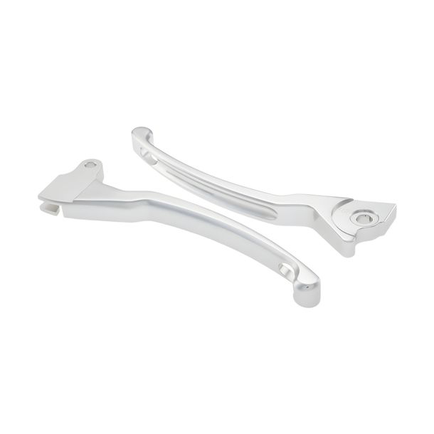 Set freni a leva sportivi CNC in alluminio stile SIP Silver per Vespa LX, LXV, S, Primavera, Sprint 50-150cc